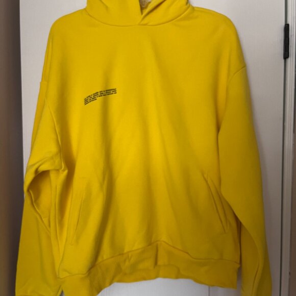 Pangaia yellow cotton hoodie sz. m - Picture 8 of 10